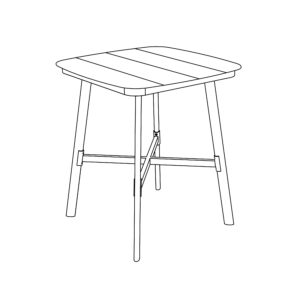 Eiland 36&#8243; Square Bar Table