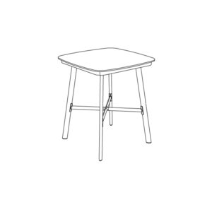 Eiland 36&#8243; Square Bar Table -Skyline Top