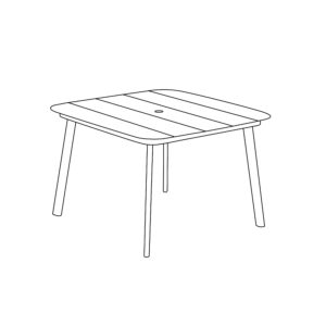 Eiland 45&#8243; Square Dining Table