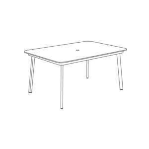 Eiland 63&#8243; Rectangular Dining Table -Starlight Top