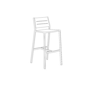 Eiland All Aluminum Bar Stool