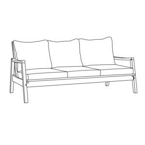 Siena Teak Sofa w/ Cushions