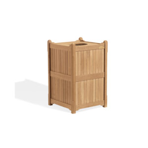 Teak Trash Receptacle