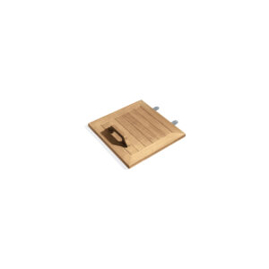 Teak Trash Receptacle Hinged Lid Accessory