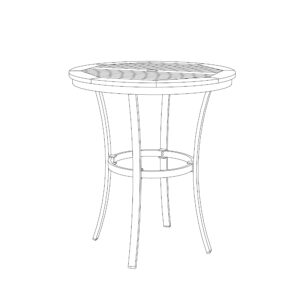 Travira 36&#8243; Round Cafe Bar Table