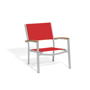 Travira Sling Lounge Chair -Teak Armcaps