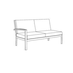 Travira Modular Loveseat (Right)