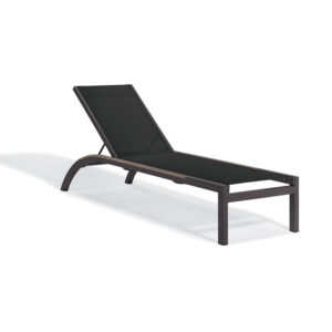 Argento Armless Chaise Lounge -Black Seat