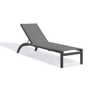 Argento Armless Chaise Lounge -Titanium Seat