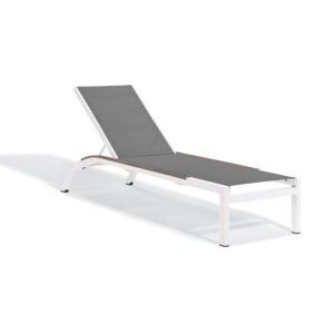 Argento Armless Chaise Lounge -Titanium Seat