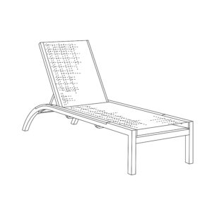 Argento Armless Chaise Lounge -Titanium Seat